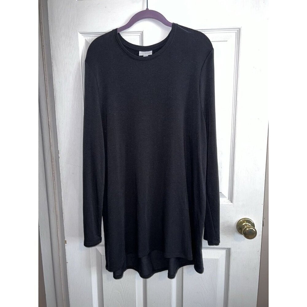 PURE JILL J Jill Black Long Sleeve Tunic Dress Sz XL